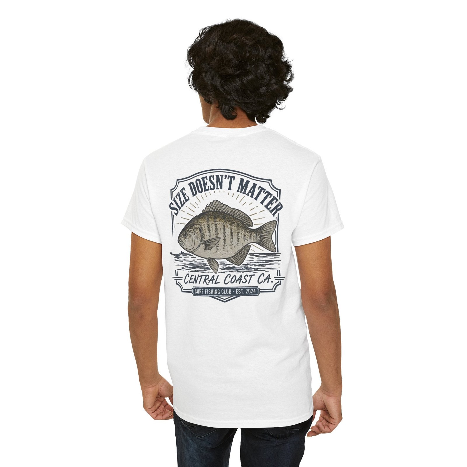 Fishing T-Shirt — "Size Doesn’t Matter" Central Coast Catch Tee