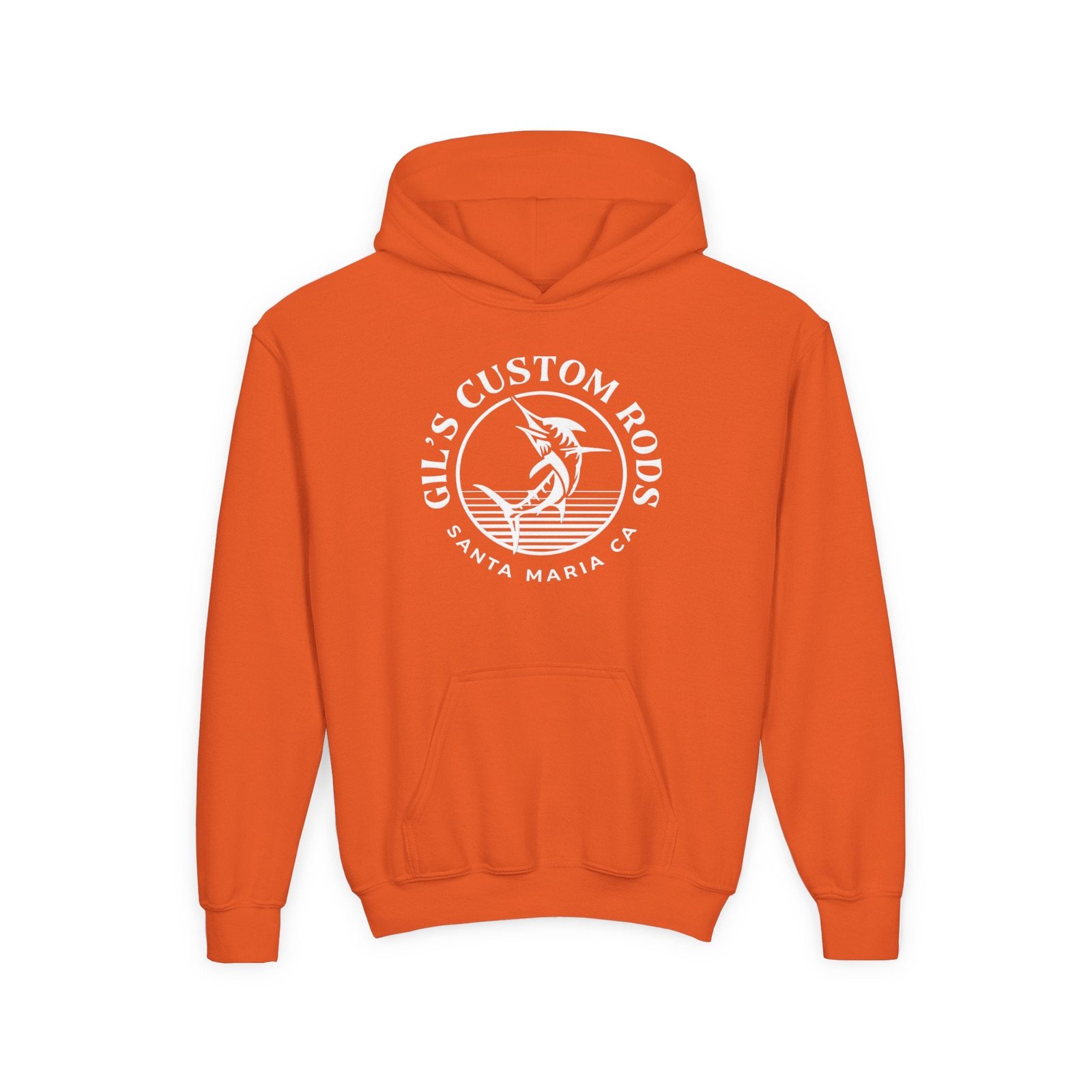 Youth Hoodie - "Gil's Custom Rods Santa Maria, CA" Fishing Logo