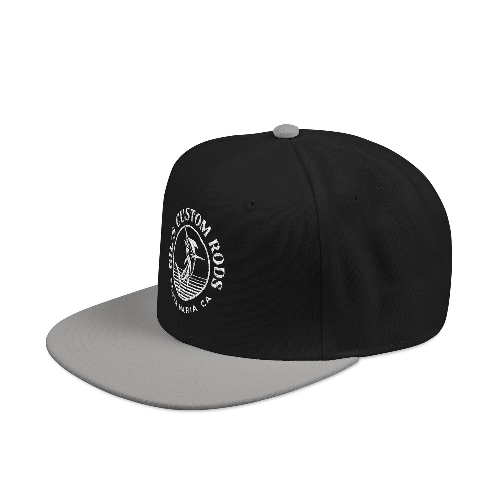 Embroidered Snapback Hat — Distressed Anchor Logo Cap