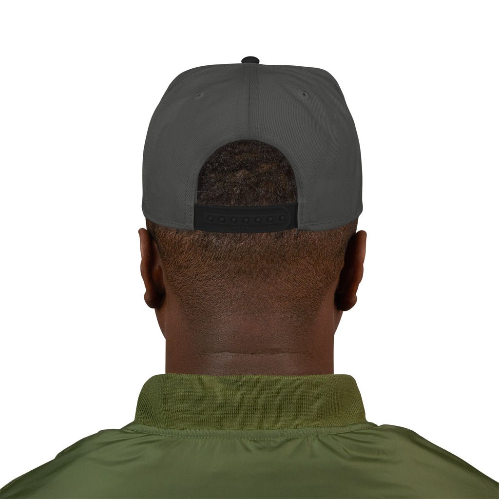 Embroidered Snapback Hat — Distressed Anchor Logo Cap