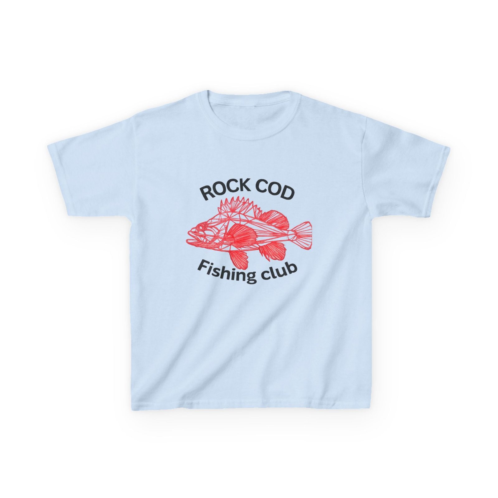 Kids T-Shirt — "Rock Cod Fishing Club" Graphic Tee for Young Anglers