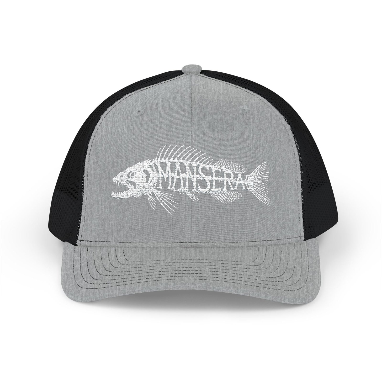 Trucker Cap – Fish Skeleton 'Monster' Embroidered Snapback