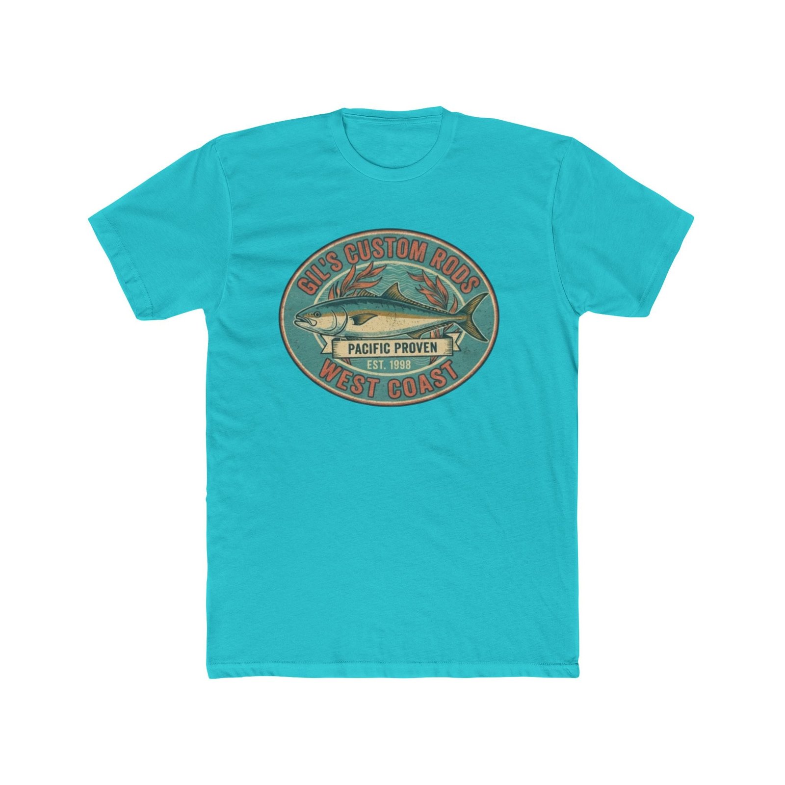 West Coast Fish Vintage Tee — "Pacific Proven" Surf & Fishing Graphic T‑Shirt