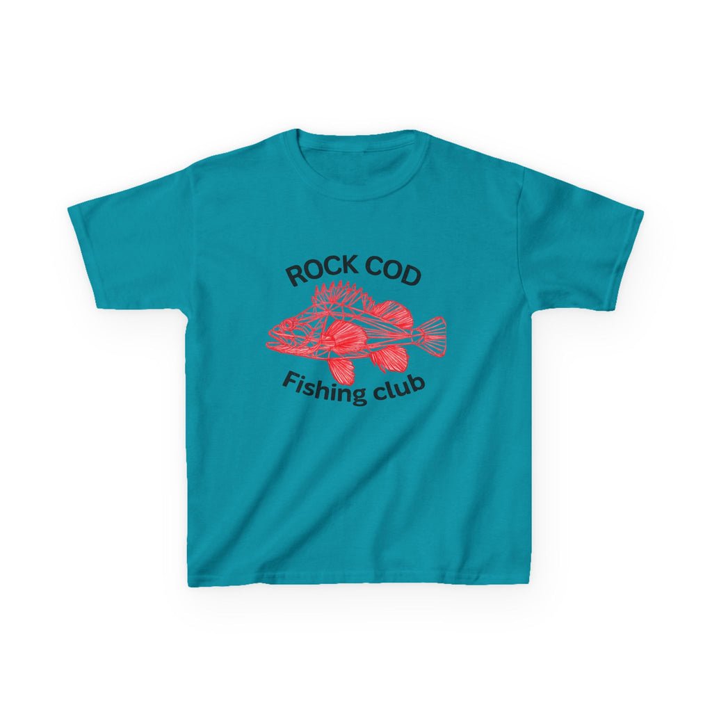 Kids T-Shirt — "Rock Cod Fishing Club" Graphic Tee for Young Anglers