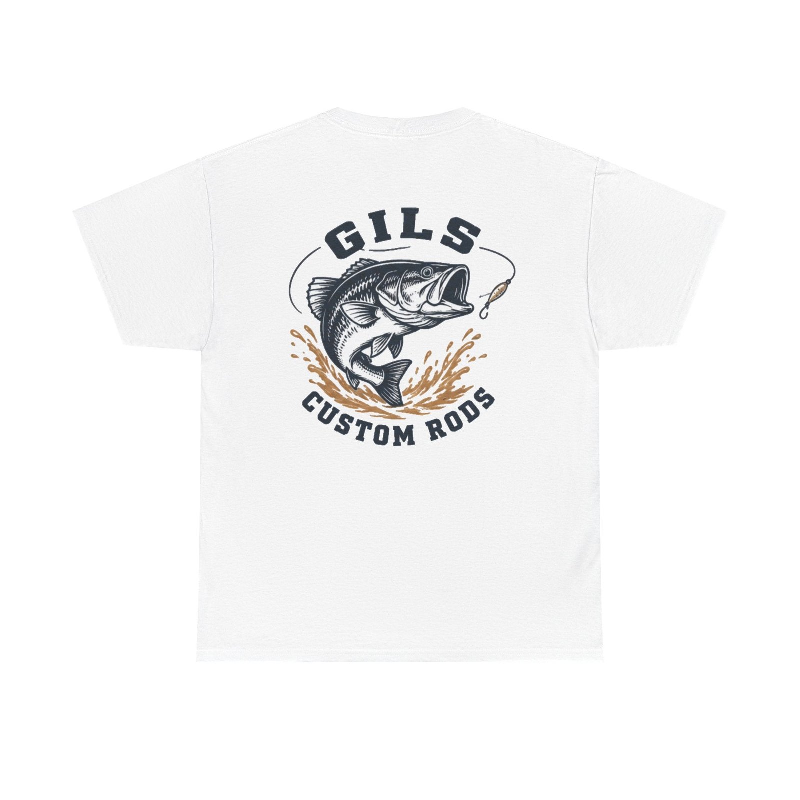 Fishing T‑Shirt — "Gils Custom Rods" Bass Graphic Tee