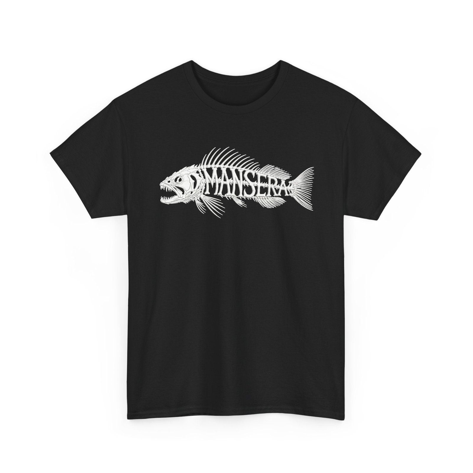 Fish Skeleton Tee — Minimal Coastal Fishing Graphic T-Shirt