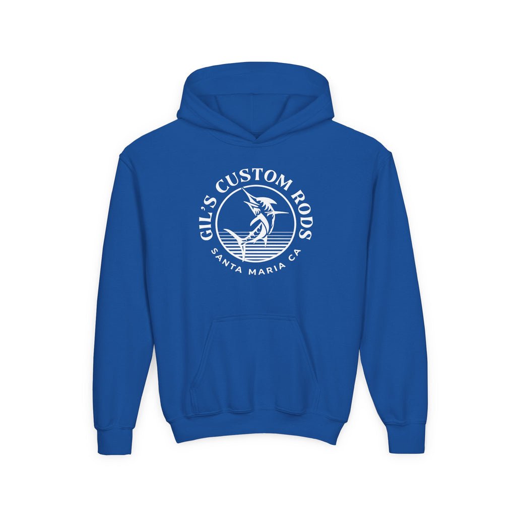 Youth Hoodie - "Gil's Custom Rods Santa Maria, CA" Fishing Logo