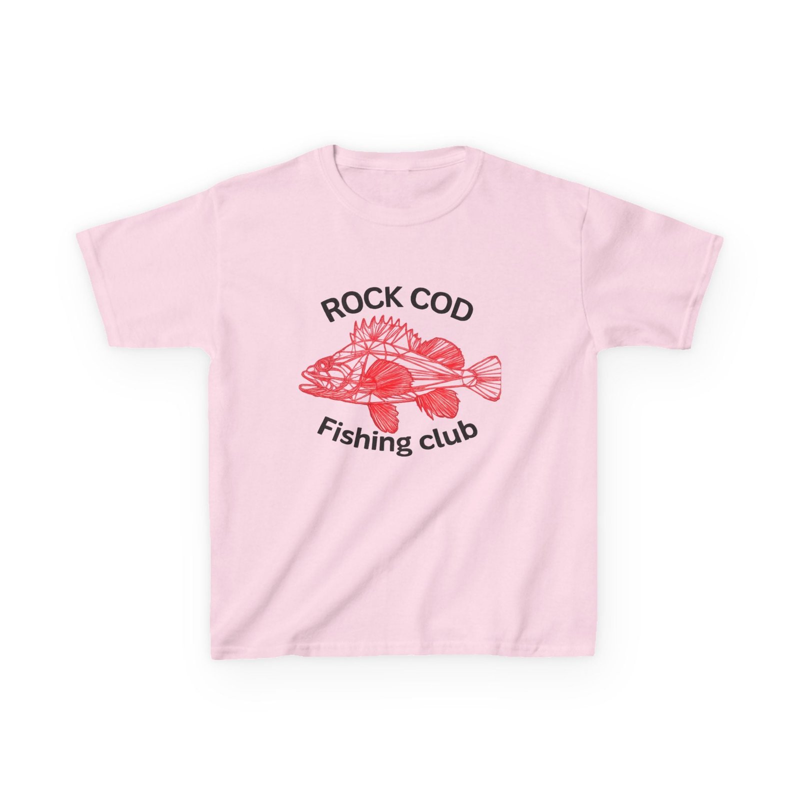Kids T-Shirt — "Rock Cod Fishing Club" Graphic Tee for Young Anglers