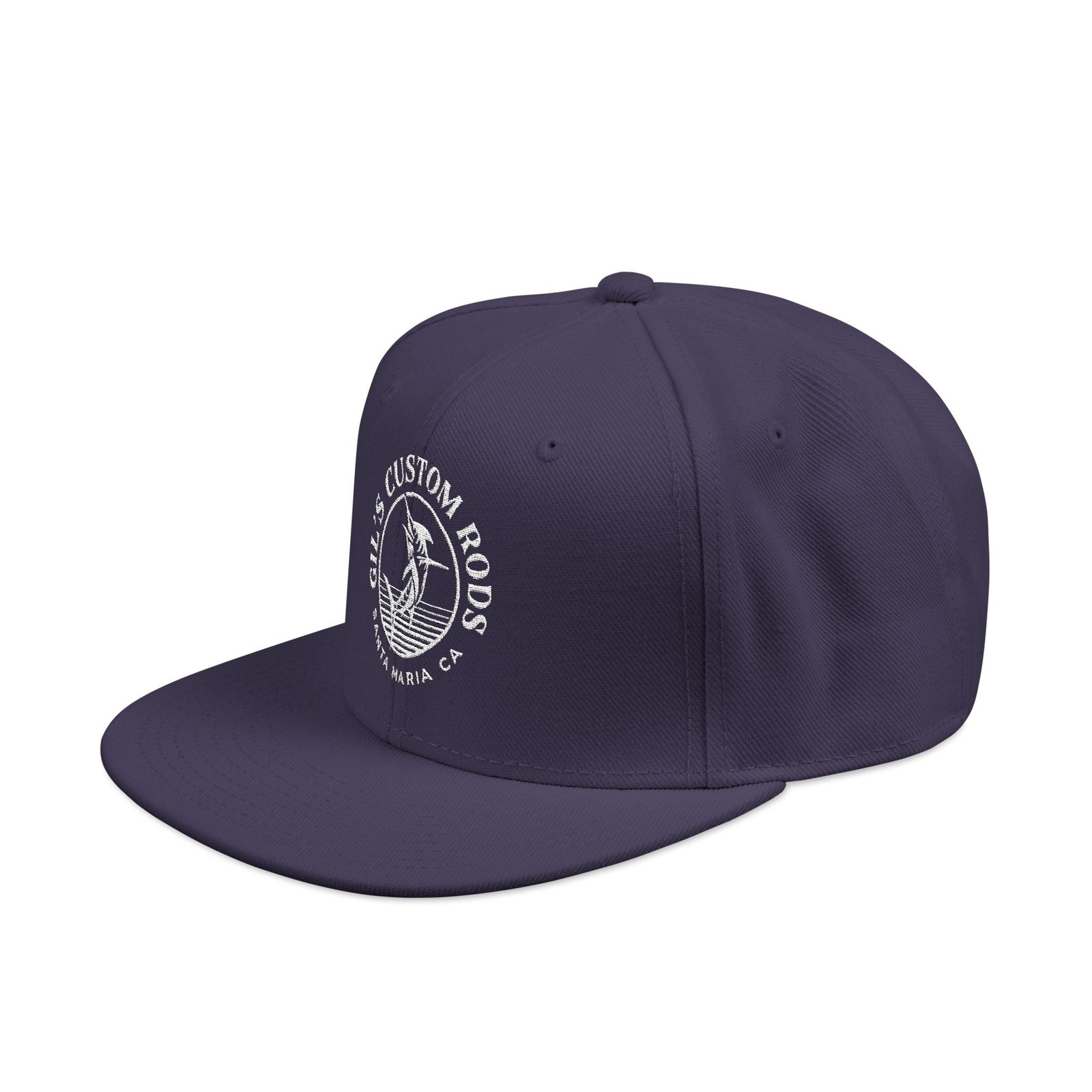 Embroidered Snapback Hat — Distressed Anchor Logo Cap
