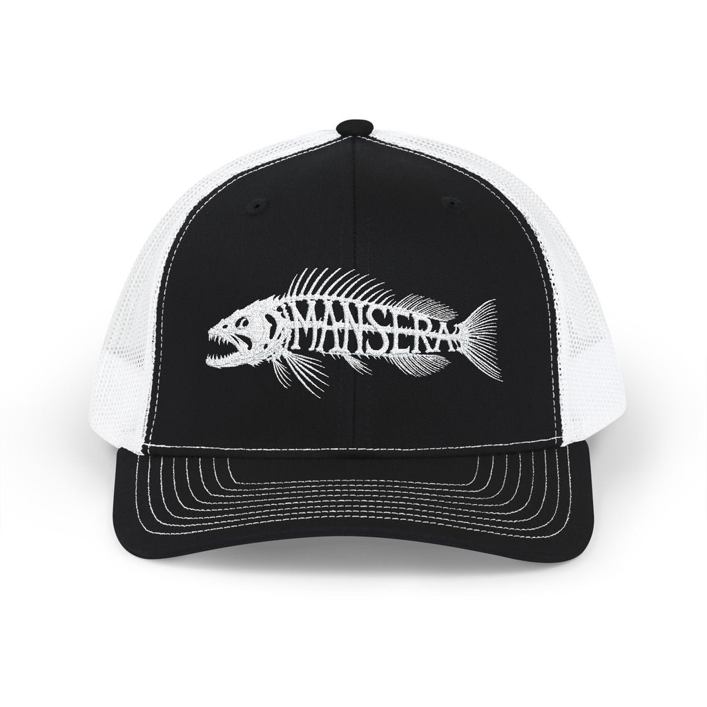 Trucker Cap – Fish Skeleton 'Monster' Embroidered Snapback
